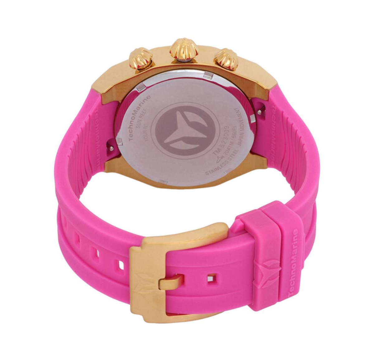 Technomarine Women's Tm-523009 Reef Quartz Silver, Hot Pink Dial Watch