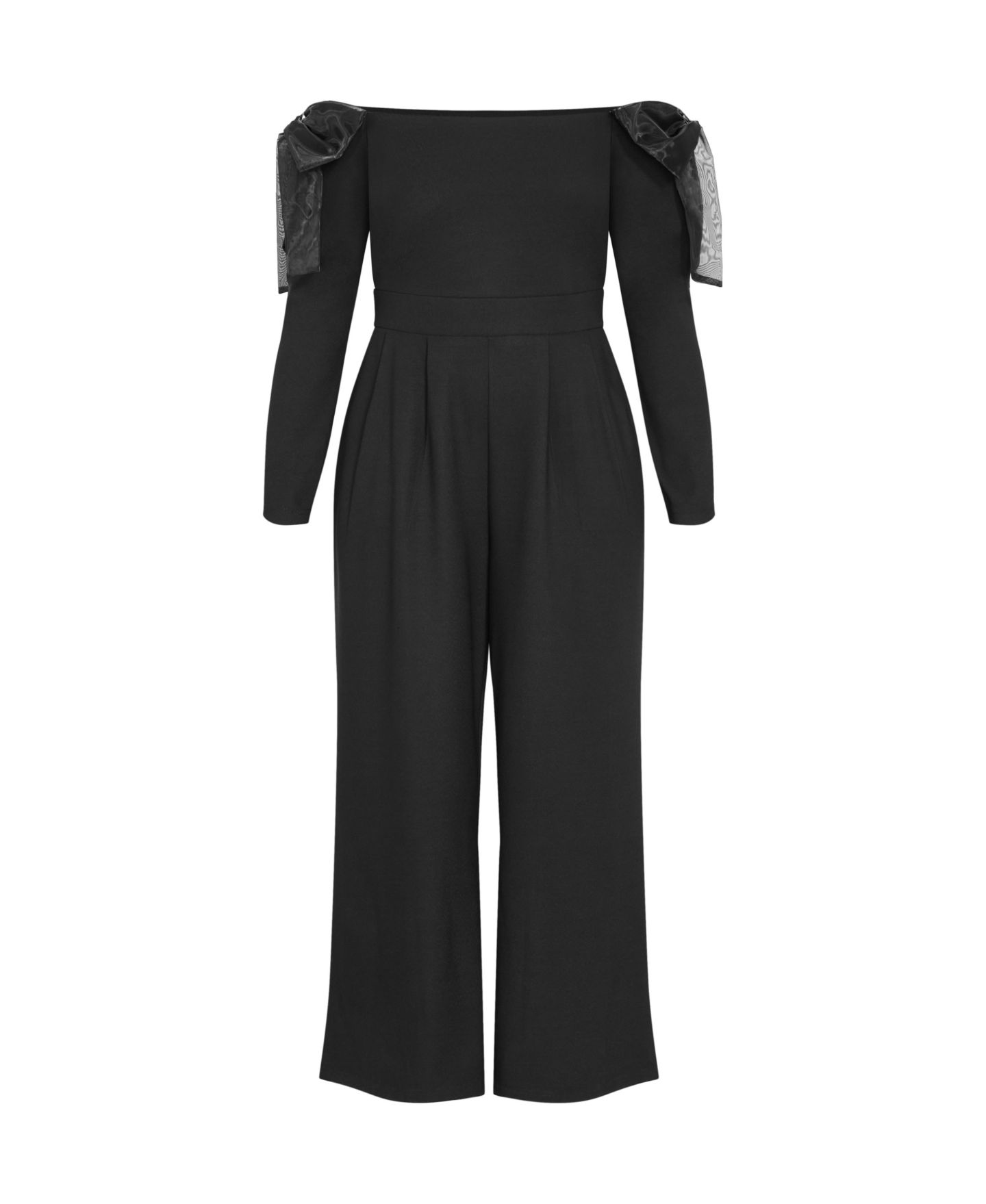 Женский комбинезон CITY CHIC Plus Size Stacie Off Shoulder Jumpsuit, цвет: Чёрный — фото 5