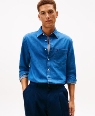 Men's Denim Long-Sleeve Shirt