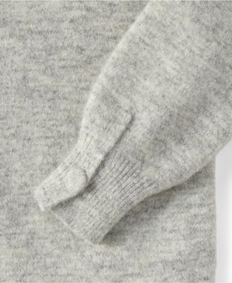 Women's Fuzzy Lantern Sleeve Mock Neck Mini Twofer Dress