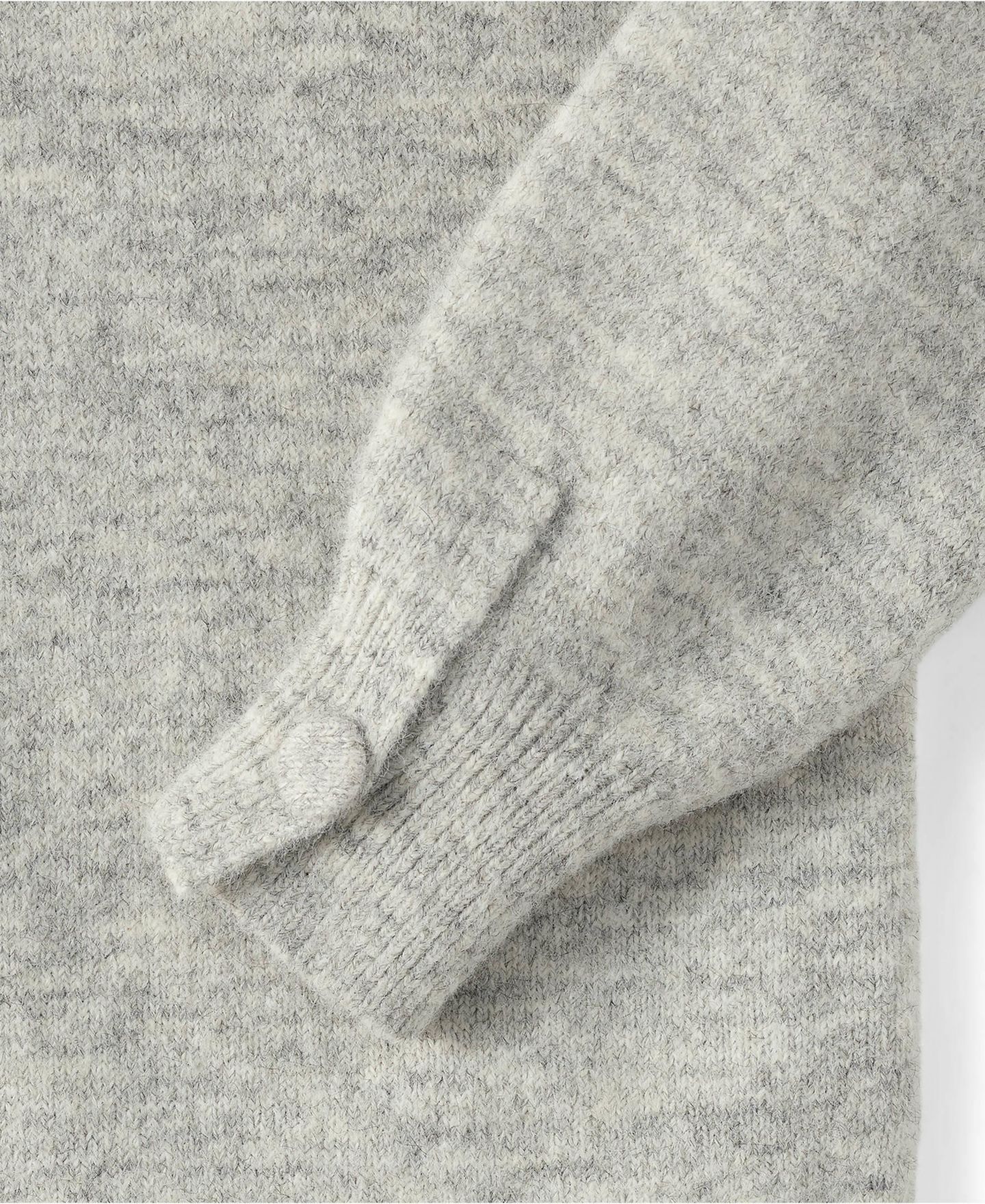 Женское платье Lands' End Fuzzy Lantern Sleeve Mock Neck Mini Twofer, цвет: Серый меланжевый — фото 4