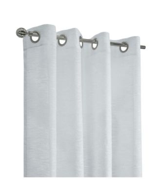 Boucle Sheer Premium Stylish and Functional Grommet Curtain Panel 52" x 63" White