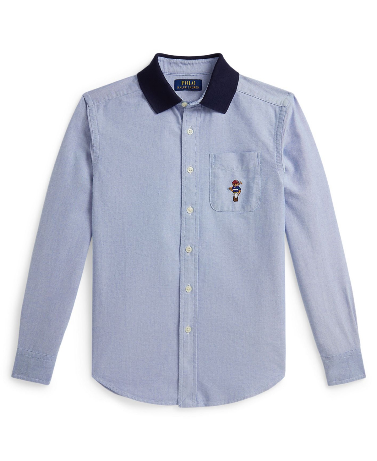 Polo Ralph Lauren Boys 8-20 Bear Oxford Knit-Collar Shirt