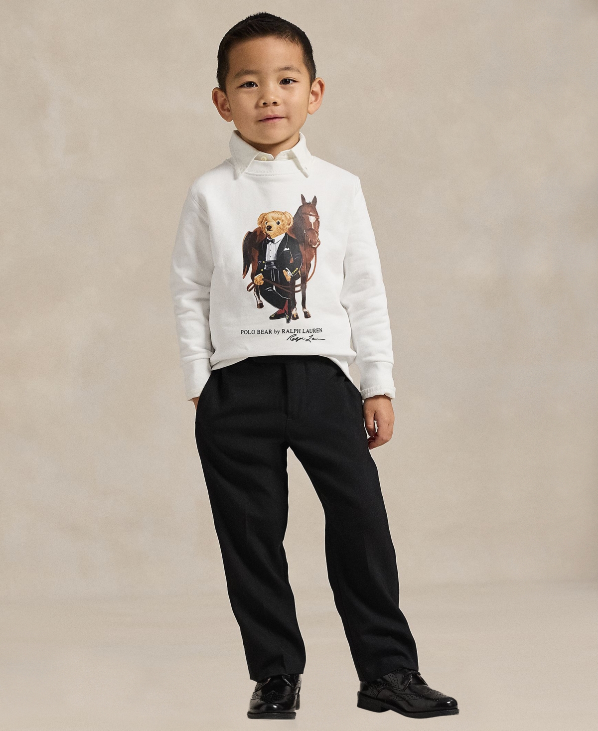 Polo Ralph Lauren Boys 2-7 Lunar New Year Bear Pull-On Sweatshirt