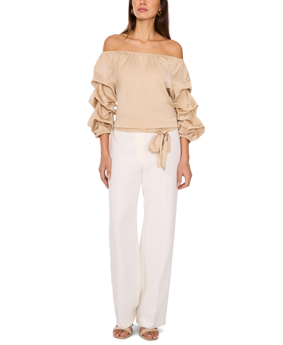 Vince Camuto Women's Off-The-Shoulder Bubble Sleeve Top