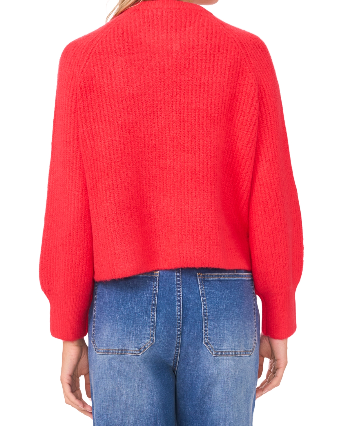 Vince Camuto Women's Saddle Long-sleeve Cardigan Sweater In Red