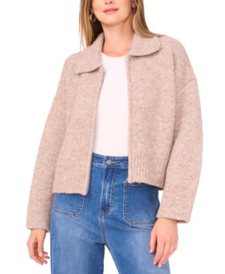 Vince Camuto - Women's Collar Zip-Up Cardigan
