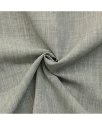 100% Polyester Johnstown Light Filtering Faux Linen Textured Dual Header Curtain Panel 52" x 63" Silver