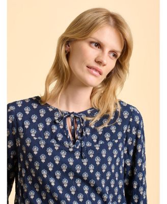 Women's Juliette Long Sleeve Tie Neck Blouse