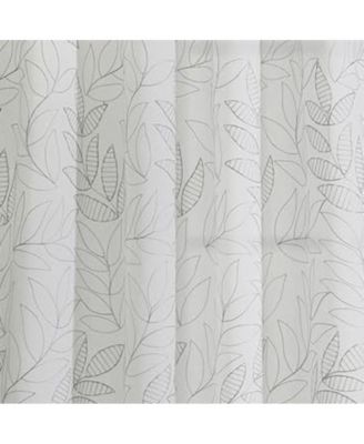 Valentina Sheer Window Treatment Tone on Tone Motif Grommet Curtain Panel for Bedroom Livingroom 52" x 95" Grey