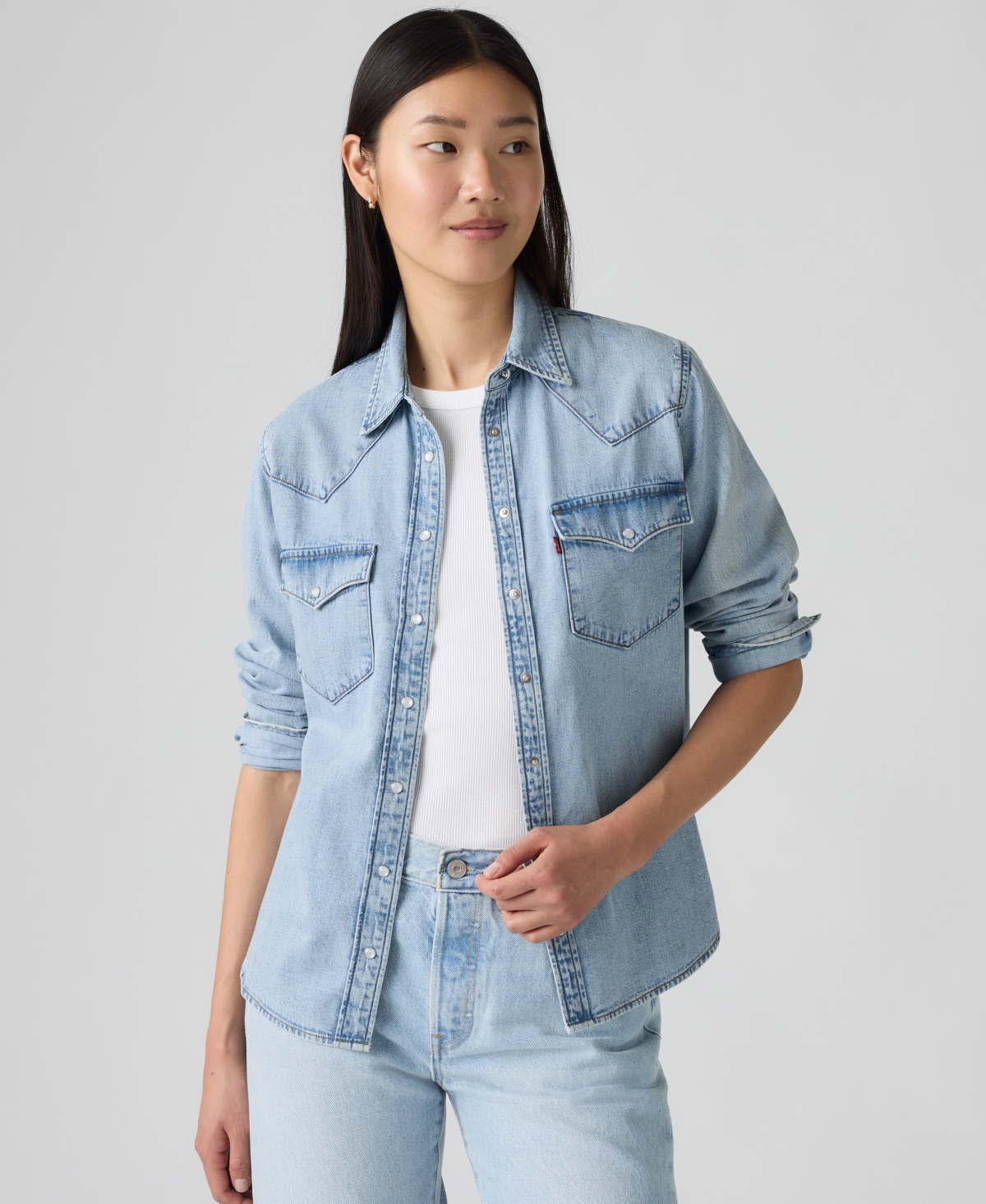 Levi's Women's The Ultimate Western Cotton Denim Shirt In Multi