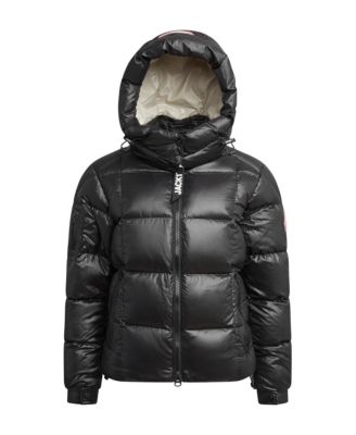 Women's EZ Boxed Racer Hooded Puffer Coat