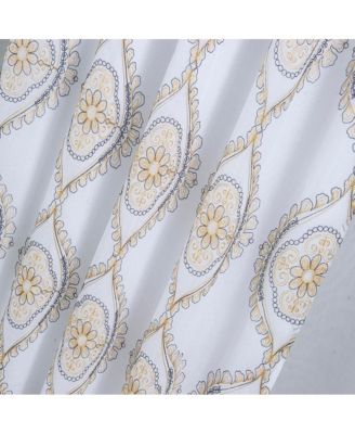 Oliva Gray Arcadia Embroidered Panel - 54x90" Gold