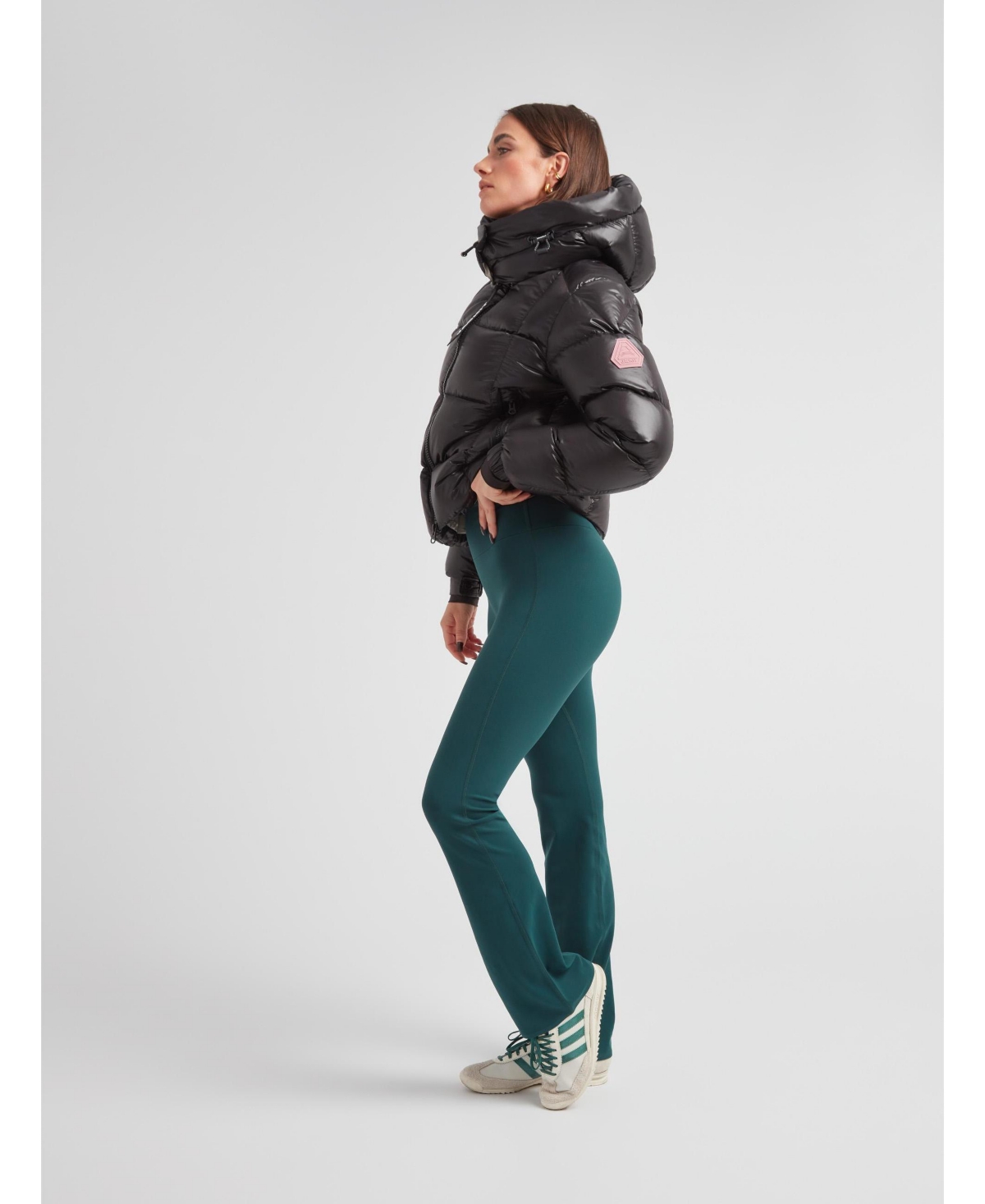 JACK1T Women's Ez Boxed Hooded Cropped Puffer Coat