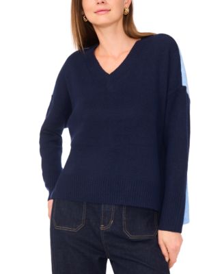 Women's Colorblocked Drop-Shoulder Sweater