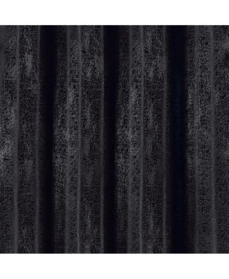 Roxy Two Tone Jacquard Grommet Single Panel - 54x84", Black