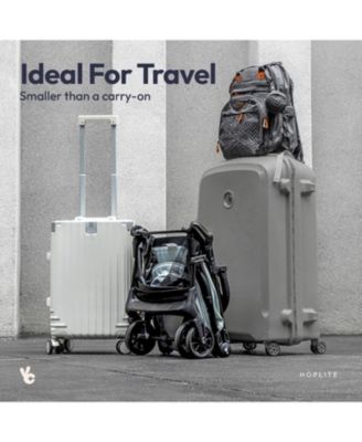 HopLite Ultralight Compact Lightweight Baby Stroller For Airplane – Travel Stroller for Newborn from Birth to 55 lbs, Jet Black