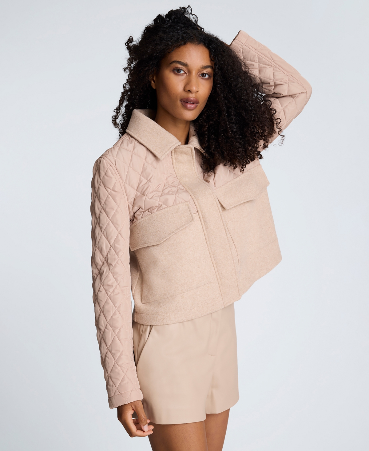 Kenneth Cole Women's Quilted Patch Pocket Jacket