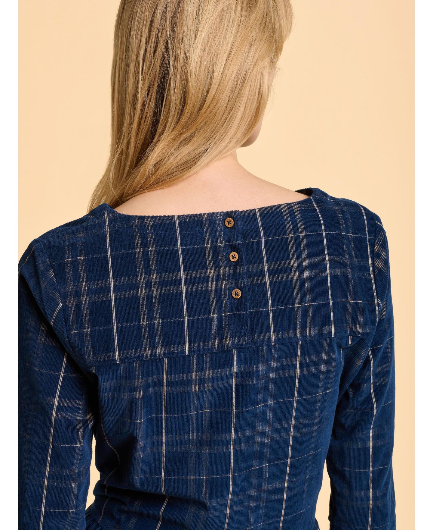 Женское платье Brakeburn Lilliput 3/4 Sleeve Boat Neck Midi, цвет: Синий — фото 6