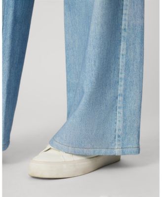 Women's Printed Denim Soft Wide Leg Pant