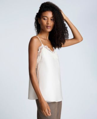 Women's Satin Lace Trim Cami