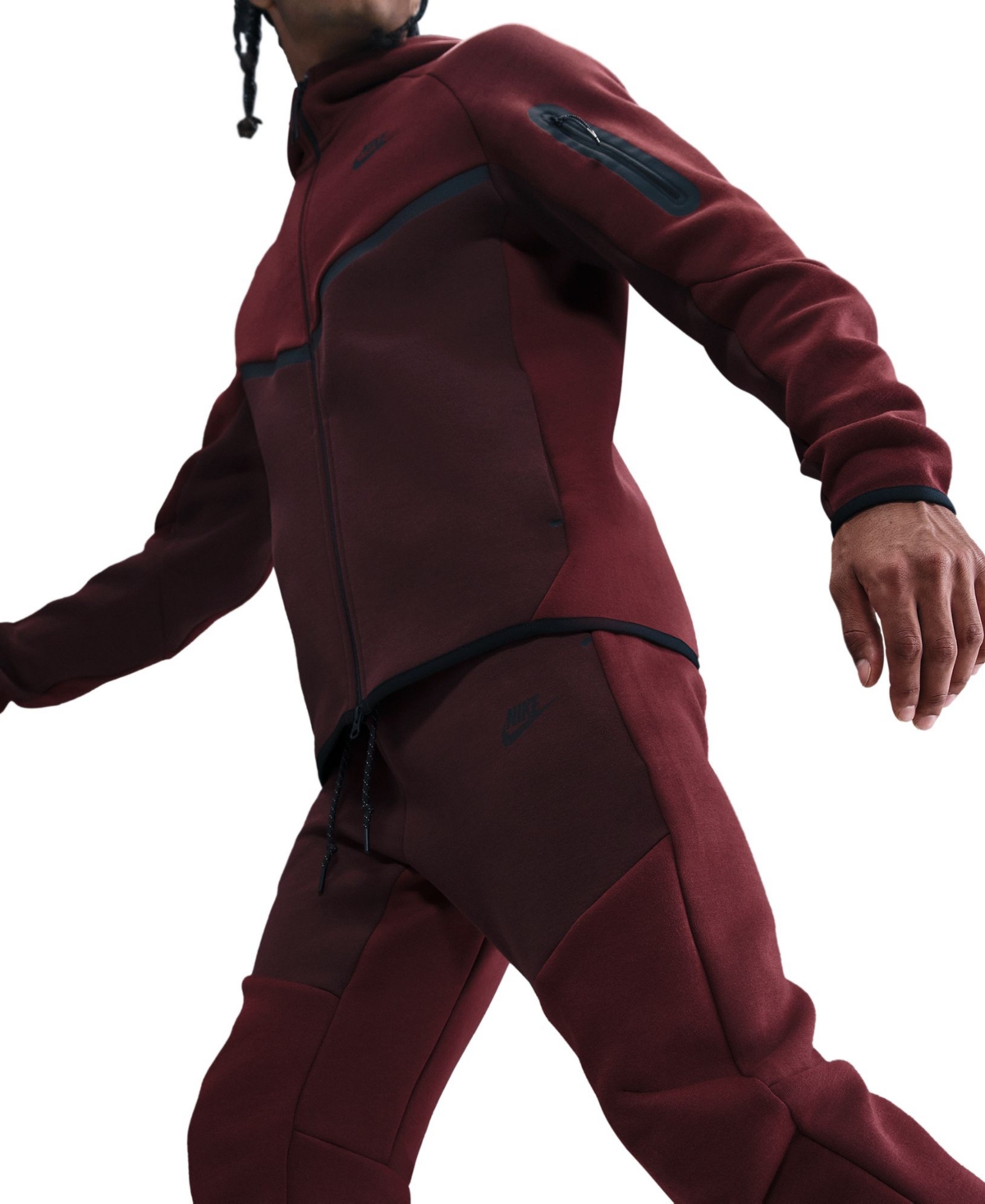 Nike Men's Tech Fleece Jogger Pants In Burgundy