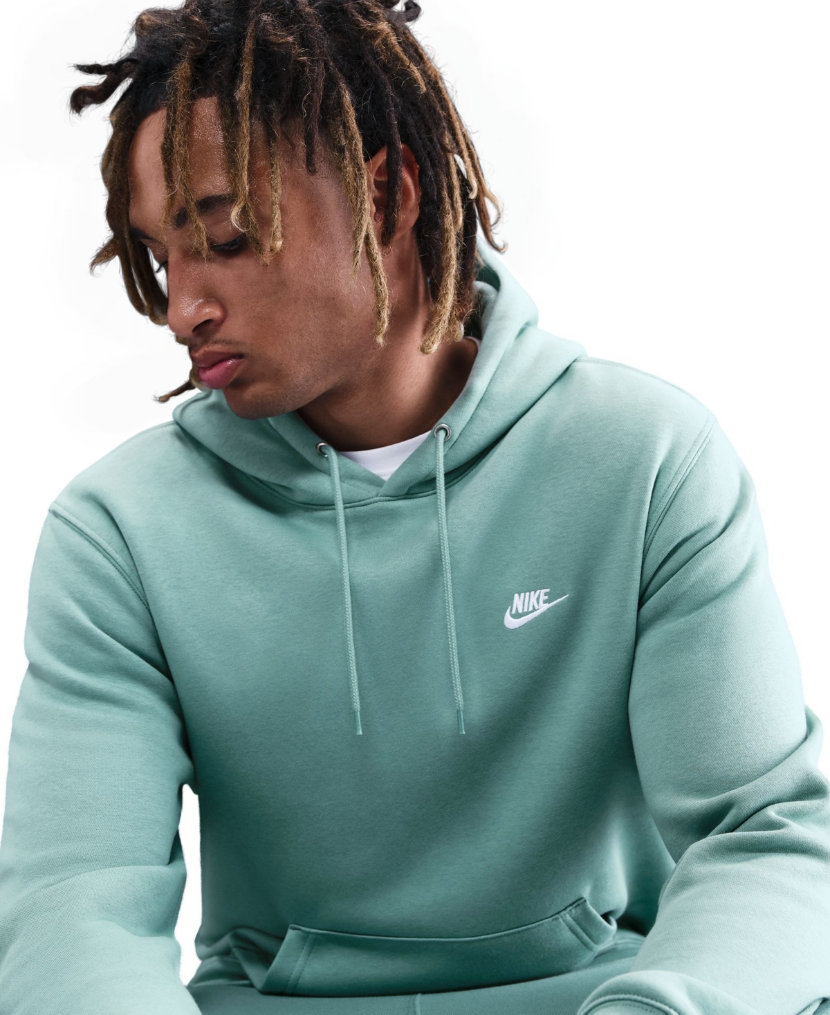 Nike Club Men's Pullover Fleece Logo Hoodie