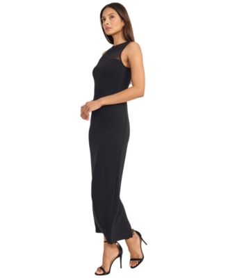 Women's Mesh Detail Crewneck Dress