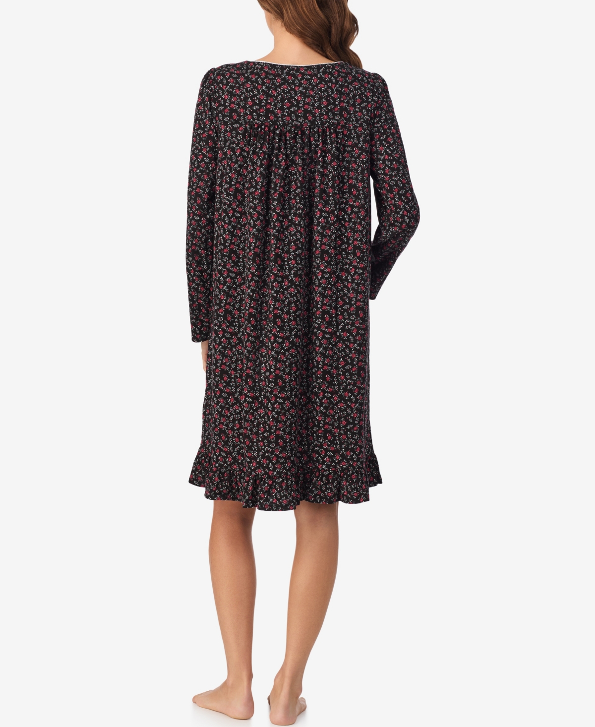 Eileen West Women's Long Sleeve Short Nightgown