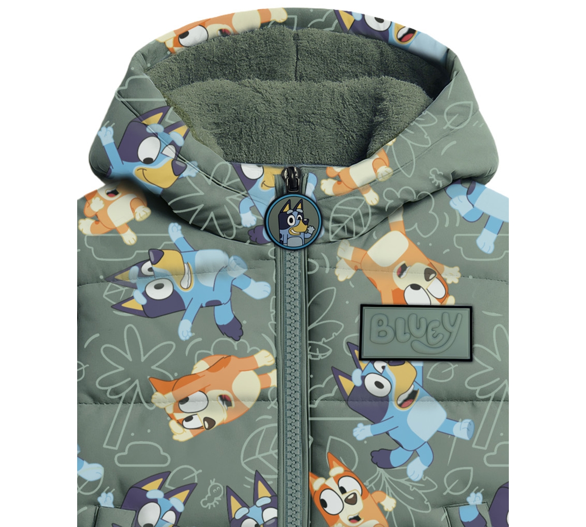 Bluey Boys 2T-7 Printed Puffer Jacket