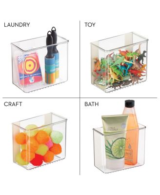 Adhesive Organizer Bin for Kitchen - Set of 4 - Clear