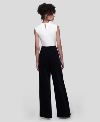 Women's Double-Zipper Wide-Leg Pants
