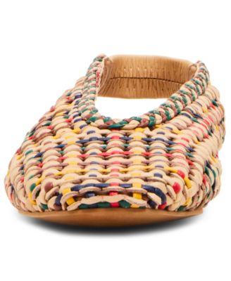 Women's Rumi Woven Slingback Raffia Flats