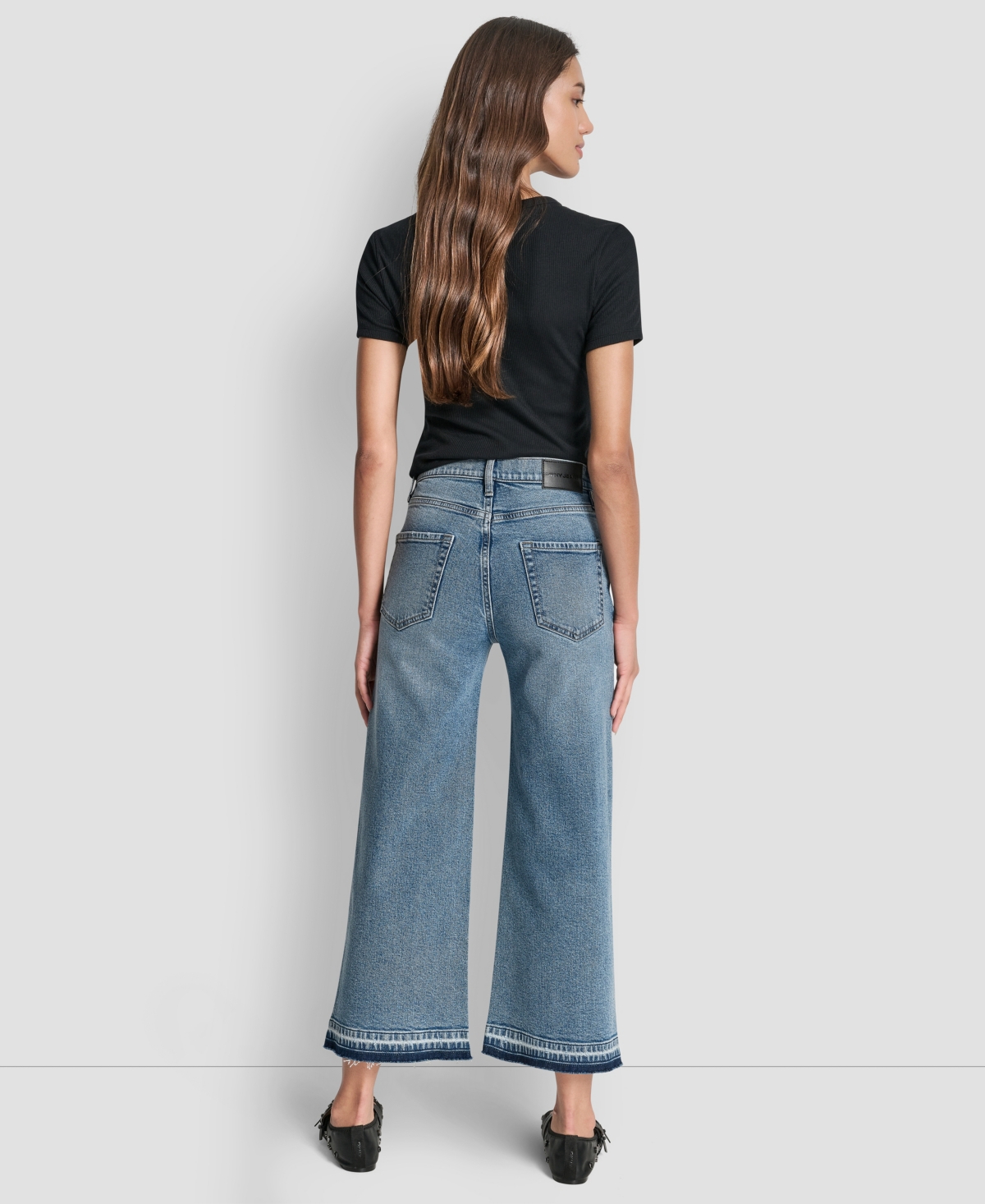 Dkny Jeans Women's Mid-rise Wide Leg Jeans