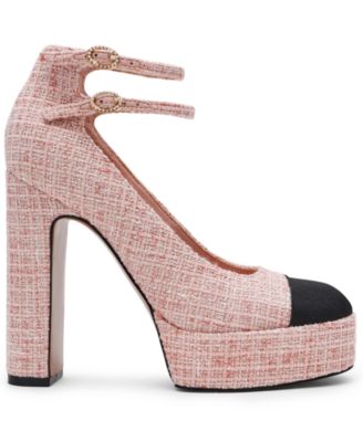 Women's Peyton Cap-Toe Platform Mary-Jane Pumps