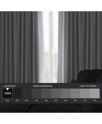 Extra Wide Performance Linen Hotel Blackout Curtain