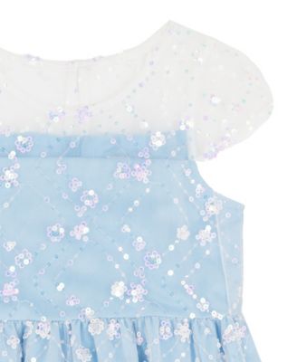 Girls 2T-6X Sequin Mesh Illusion Body Dress