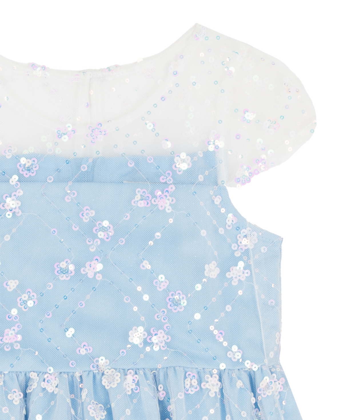 Rare Editions Girls 2T-6X Sequin Mesh Illusion Body Dress