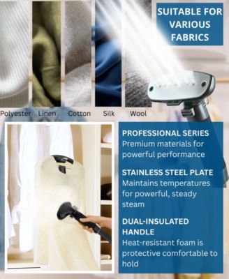 Limited Edition Pro Series Dual Bar Luxe Garment Steamer with Foot Pedals and Retractable Cord