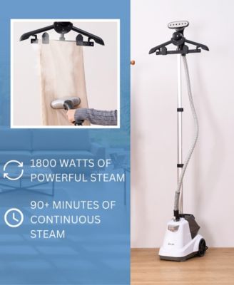Commercial-Grade Smart Auto Shut-Off 1800W Garment Steamer with Pedal Control and Low-Water Alert