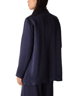 Women's Satin Notch Collar Blazer