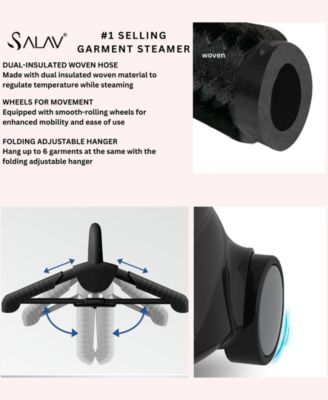 Smart Auto Off Upright Garment Steamer with Wheels and Descaler Maintenance Packet