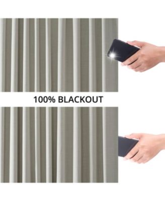 Extra Wide Performance Linen Hotel Blackout Curtain