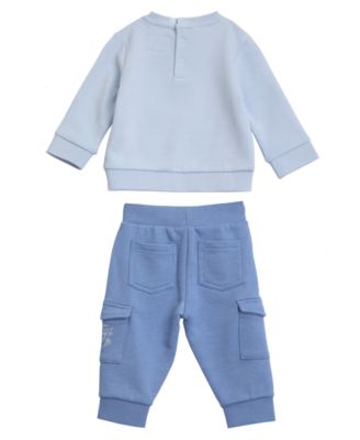 Baby Boys' Long-Sleeve Sweatshirt and Cargo Sweatpants, 2-Piece Set