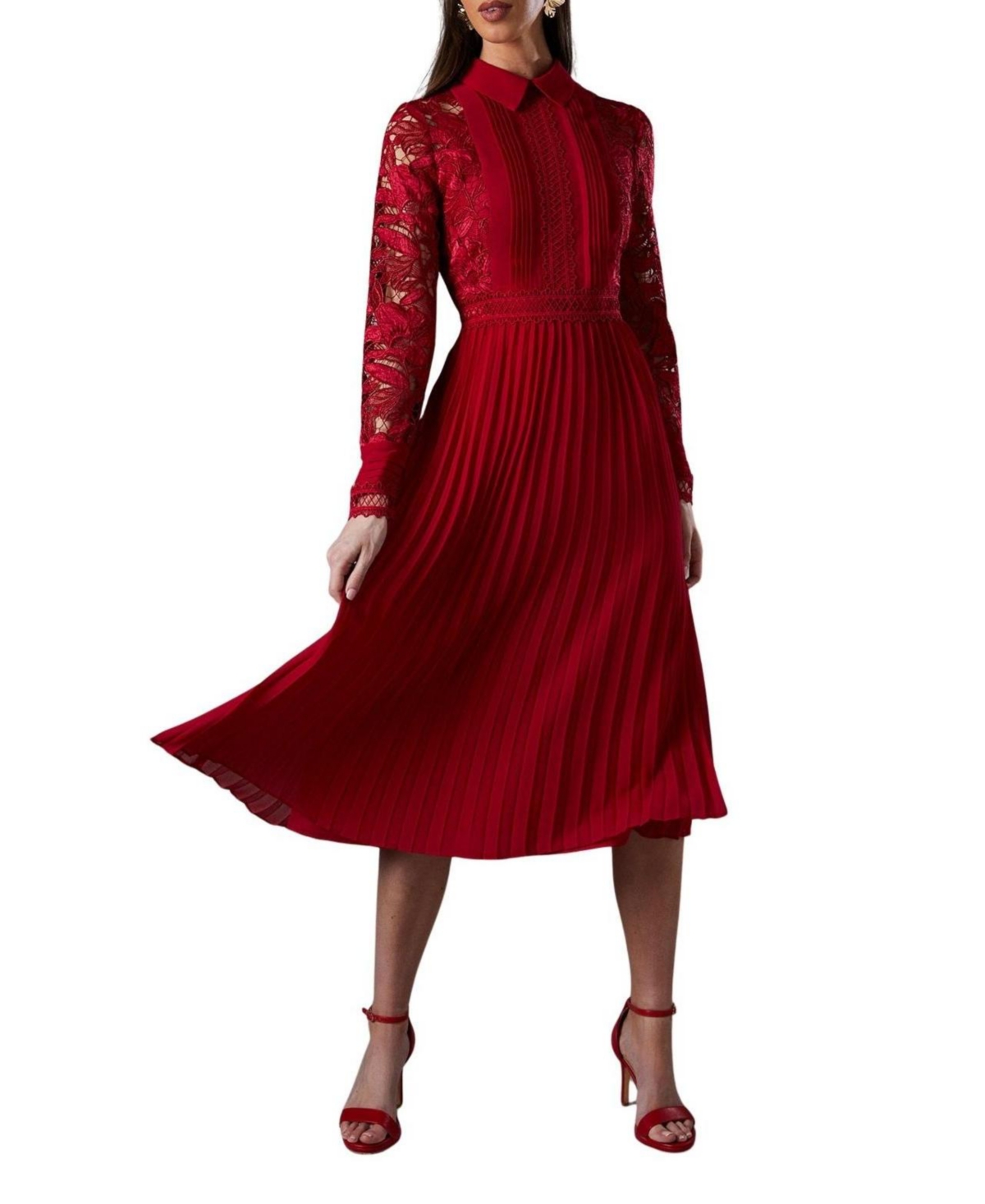 Coast Women's Long Sleeve Midi Shirt Dress