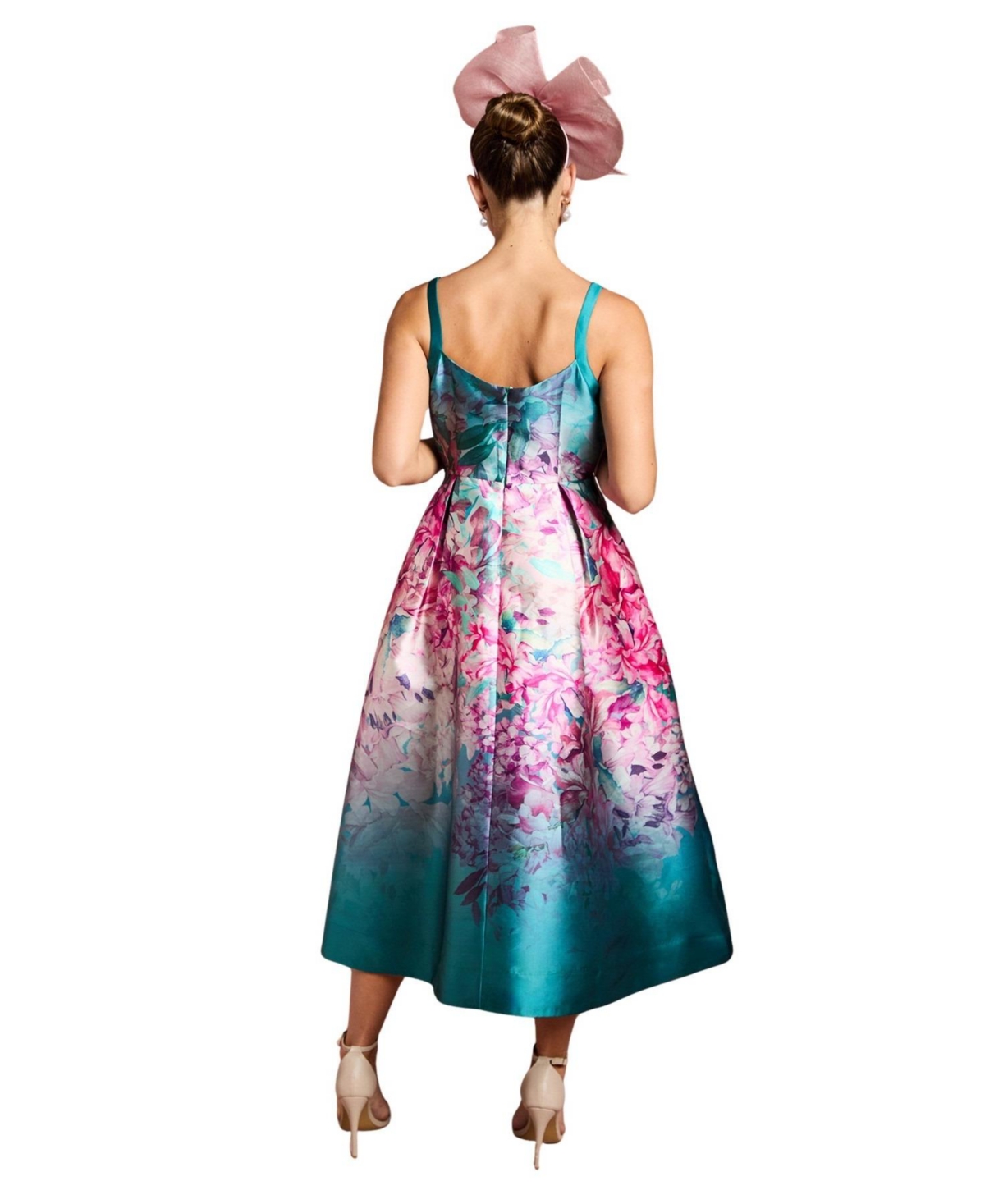 Coast Women's Strappy Bow Detail Twill Midi Dress