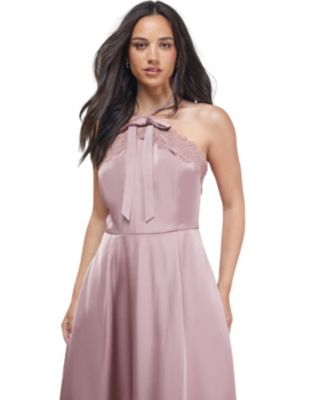 Women's Lace Detail Midi Prom Dress