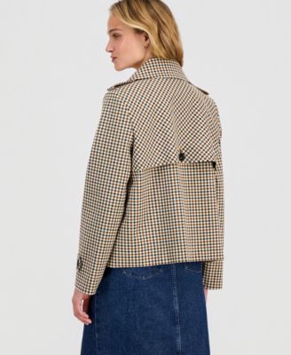 Women's Short Double-Breasted Trench Coat