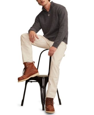 Men's Quarter Button Mock Neck Sweater