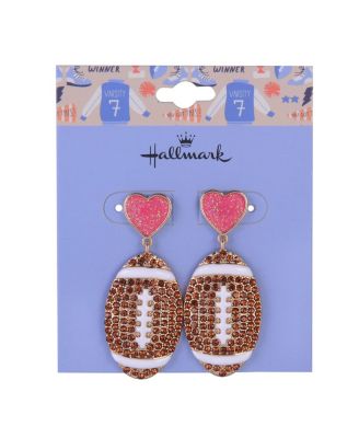 Stone FootBall Earrings